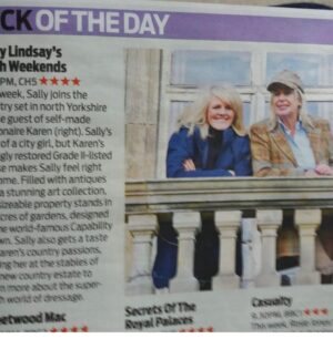 Sally Lindsay Instagram - Looks like we are #pickoftheday again!
Don’t forget to watch #poshweekendswithsallylindsay tonight at 9.30pm on channel5_tv I’m visiting the lovely Karen in Glorious #yorkshire @chatterbox_media