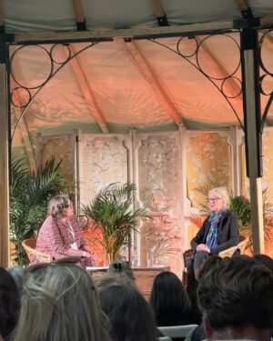 Sally Phillips Instagram - Mind blown, face and heart sore from wonderful time at @borrishouse #borrisfestivalofwritingandideas. So grateful to #letthelightin @sissaylemn for suggesting to the programmers that Ol be given a platform alongside him and so proud of Ol that he held the stage and did not disappoint #disco #notadryeyeintheroom . Such a delight for me to get to talk to and hear from @afuahirsch @katherine.rundell @anniemacmanus @yevagabonds @misspunnypennie @cerys6music @simonarmitage_official #elizabethstrout , great friend of the late great #irreplaceablejesssearch @maryrobinson, #isobelhilton, @jonronson (always👌) and see how a proper interview is done @alexclarkpresents . Thanks for having us, Borris, thanks for Ol’s pizza, falafels & brownies and shoutout to CHARLIE and Wanda from the man himself.