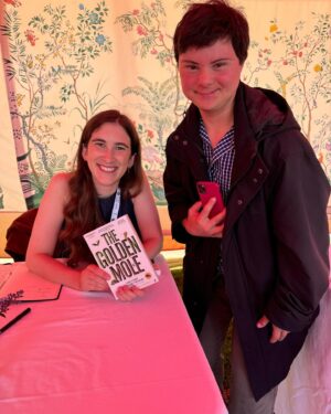 Sally Phillips Instagram - Mind blown, face and heart sore from wonderful time at @borrishouse #borrisfestivalofwritingandideas. So grateful to #letthelightin @sissaylemn for suggesting to the programmers that Ol be given a platform alongside him and so proud of Ol that he held the stage and did not disappoint #disco #notadryeyeintheroom . Such a delight for me to get to talk to and hear from @afuahirsch @katherine.rundell @anniemacmanus @yevagabonds @misspunnypennie @cerys6music @simonarmitage_official #elizabethstrout , great friend of the late great #irreplaceablejesssearch @maryrobinson, #isobelhilton, @jonronson (always👌) and see how a proper interview is done @alexclarkpresents . Thanks for having us, Borris, thanks for Ol’s pizza, falafels & brownies and shoutout to CHARLIE and Wanda from the man himself.