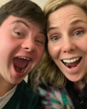Sally Phillips Instagram - Olly and I are so proud to say we have joined the @downs_syndrome_association as patrons alongside stellar folk like @sarahgordy_actor and @judidenchofficial. When Olly was born the first person with #DS I met was @anyasouza a stained glass artist, a patron of the @downs_syndrome_association who lived independently around the corner from us in North London, who took us both under her wing, had us for coffee in the flat she shared with her partner, Paul and did such a lot to alleviate the nerves I was feeling to have arrived in this new world.  We hope to be able to pass some of that forward. So much of what the DSA do goes unnoticed, like getting specialist help to the Down’s syndrome community in Ukraine, getting people into work, running a helpline, and supporting sports clubs like the Brentford Penguins @brentfordfc #mightypenguins @brentfordpenguins where Olly is training to be a coach.  Olly says ‘I am a bit nervous about becoming patron, but I’m getting there. It’s an honour for us to be asked and we will do our best to bring about good change for people with Down’s syndrome. One thing I loved at the
DSA was a dance workshop with Andrew, The Greatest Dancer from Britain’s Got Talent.’ The DSA is the only charity in the UK that supports anyone who has Down’s syndrome, and their parents and carers, from before birth through to old age and everything in between, but shouting out to all the fierce folk out there fighting so hard to level the playing field - @dse.international @culturedevice @dsrf_uk @positive_about_down_syndrome @blink.dance.theatre @skylarks @specialneedsjungle @dragsyndrome @josephine_and_jack @nationaldiversityawards - so many of you…The Down’s syndrome community has given us so much; larks and laughs, support networks and lifelong friends who feel like family.  We hope we can give something back. Eek.  World Down Syndrome Day is on 21 March.