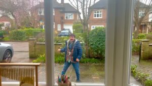 Sally Phillips Instagram - Was so caught up watching #TheTraitors on #iplayer - I didn’t notice Olly had arrived back from college for a couple of erm seconds. #DownSyndrome #lifeofsufferingandwoe #enjoyyourlife