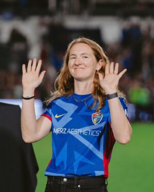 Sam Mewis Instagram - Thank you from the bottom of my heart @thenccourage. This weekend meant the world to me and my family… I’m forever grateful for this moment 💙