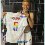Sam Mewis Instagram - @_jessflem joins @sammymewyy to talk through the inclusivity of the Canadian National Team and the positive impact that teammate Quinn has had on the squad as a whole🇨🇦❤️🏳️‍⚧️ 🎧: Friendlies with Jessie Fleming is available now wherever you get your pods!