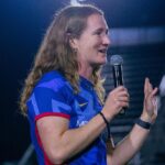 Sam Mewis Instagram - A legend for our club and women’s soccer. We were honored to welcome @sammymewyy home this weekend 🤍 Forever in our Ring of Honor.