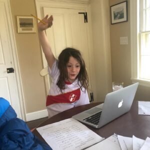 Samantha Power Instagram - Not even school closure can dim this girl’s enthusiasm. I’m feeling lucky to be quarantined with such positive energy. Not easy to maintain but if she can brings this to math, I’ve gotta try!