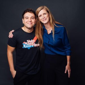 Samantha Power Instagram - Ran into Lovett before great interview with Hayes Brown @buzzfeed