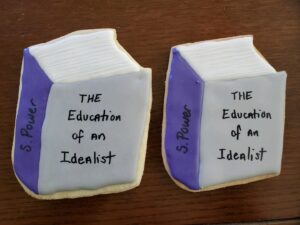 Samantha Power Instagram - The book tour for THE EDUCATION OF AN IDEALIST has been full of touching moments so far. But arriving at an event to see these cookies - baked by the incredible @acquasotto Jessica Kaplowitz for the whole @concordbookshop crowd - was a highlight. #gratitude