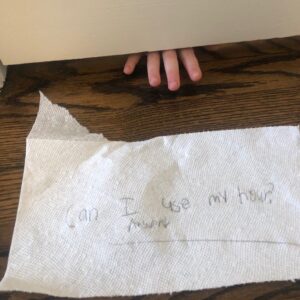 Samantha Power Instagram - I was deep into Day 1 at @USAID (still doing many meetings from home), when a lovely little girl decided to submit a paper towel inquiry regarding her iPad screen time use:
 Can I use my hour? 
  Answer:
 _____________