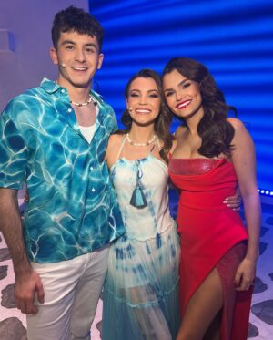 Samantha Barks Instagram - My handsome date for the @mammamiadreamtv finale 🥰🥹 MASSIVE congratulations to @steviedoc_ & @tobias_turley who are going to be so fabulous in @mammamiamusical I can’t wait to come and see you both shine! Also congratulations to all of the contestants and thank you for your beautiful performances and your hand work! I can’t wait to see all the exciting things that are coming your way!! Dress: @azziandosta
Jewellery: @aariya_diamonds
Shoes: @casadeiofficial

GLAM
Styling: @karl_willett
Styling Assistant:  @Adele_pentland & @_bekigriffiths
Alterations: @carolinajobb
Make up: @marcosgmakeup
Hair: @meganmarshallhair