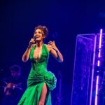 Samantha Barks Instagram - ACT 2 💚 I was so honoured to be joined by such incredible talent up on that stage!! The one and only @orfeh that was the BEST reunion and to have her up on the drury lane was truly an honour❤️ @bradleyjaden we have wanted to sing together for such a long time and finally we made it happen, and it was soooo worth the wait, you are a STAR ⭐️ @the_overtones I have been such a fan for ‘the longest time’ and it was a real pinch me moment to sing with you guys, thank you so much!! A massive thank you to @brauhala for letting me sing your ‘into the unknown/show yourself’ mash up, it was a real highlight for me 🙏🎶 Thank you to @michaelbradleymusic for your genius, I could not have done it with you you! @thanks to @westway.music for making it all happen!! ❤️ 📸 @danny_with_a_camera Gown @celiakritharioti Styling @karl_willett Assistant @adelepentland Alterations @carolinajobb Make up @alexreadermakeup Hair @iamjamesjohnson