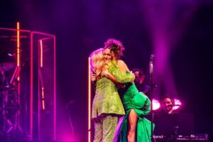 Samantha Barks Instagram - ACT 2 💚

I was so honoured to be joined by such incredible talent up on that stage!! The one and only @orfeh that was the BEST reunion and to have her up on the drury lane was truly an honour❤️ @bradleyjaden we have wanted to sing together for such a long time and finally we made it happen, and it was soooo worth the wait, you are a STAR ⭐️ @the_overtones I have been such a fan for ‘the longest time’ and it was a real pinch me moment to sing with you guys, thank you so much!! A massive thank you to @brauhala for letting me sing your ‘into the unknown/show yourself’ mash up, it was a real highlight for me 🙏🎶 Thank you to @michaelbradleymusic for your genius, I could not have done it with you you! @thanks to @westway.music for making it all happen!! ❤️

📸 @danny_with_a_camera 
Gown @celiakritharioti
Styling @karl_willett
Assistant @adelepentland
Alterations @carolinajobb
Make up @alexreadermakeup 
Hair @iamjamesjohnson