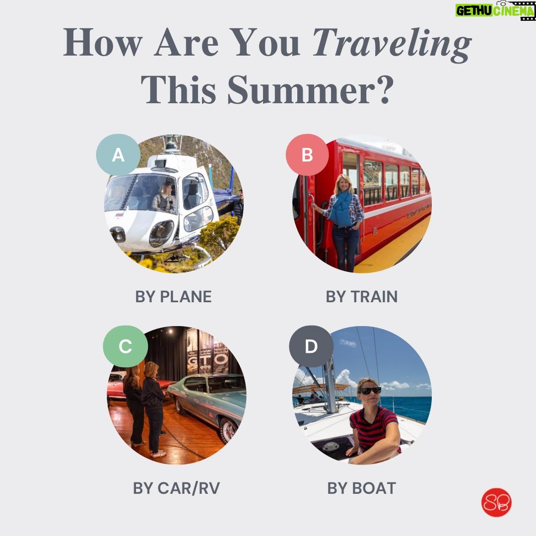 Samantha Brown Instagram - When you plan a trip - which is your preferred method of travel? (Or maybe it’s a combination!) I don’t know about you but I’ve personally been loving C! #samanthabrown #placestolove #summervacation