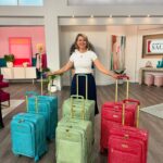 Samantha Brown Instagram - Do you like classic colors or fun colors? My Todays Special: 2 piece set. 22” Carry on and a 26” Large Spinner. $189.99 Free Shipping. With just these two pieces you have all the luggage you need. Period. 22” has you covered for weekend getaways up to 2 weeks, the 26” is great for weeks up to a month. Use both and you never need to come home! Link to buy in the bio! Check out my HSN shop for travel cases, toiletry bags, crossbodys, backpacks and underseaters.