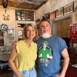 Samantha Brown Instagram - Back on the Mother Road! Shooting two episodes beginning in St Louis, Missouri traveling to Santa Fe, New Mexico. @gearhead_curios With Aaron Perry the owner of the 1939 filling station. In Galena, Kansas The Yellow brick road. 😉 Boots Motel built in 1939 one of the few original hotels of that era on Route 66 still open. Carthage, MO Ted Drewes famous Frozen custard “concrete” shakes. St. Louis, MO Devils Elbow Bridge in Devils Elbow, Missouri The Osage Trail Monument. Cuba, Missouri