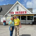 Samantha Brown Instagram - Back on the Mother Road! Shooting two episodes beginning in St Louis, Missouri traveling to Santa Fe, New Mexico. @gearhead_curios With Aaron Perry the owner of the 1939 filling station. In Galena, Kansas The Yellow brick road. 😉 Boots Motel built in 1939 one of the few original hotels of that era on Route 66 still open. Carthage, MO Ted Drewes famous Frozen custard “concrete” shakes. St. Louis, MO Devils Elbow Bridge in Devils Elbow, Missouri The Osage Trail Monument. Cuba, Missouri