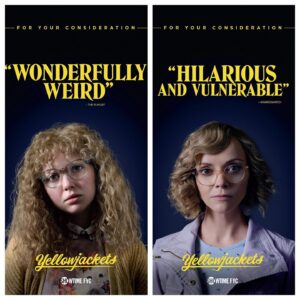 Samantha Hanratty Instagram - FYC Emmy voting - you know what to do♥️ This @yellowjackets cast inspires me so much! Each and every one of these incredible humans, including our “guest cast” is so incredibly fantastic! So much heart goes into making our wild show! The directing was incredible this season. The writing was beautiful and heartbreaking; our casting killed it again; wardrobe was out of this world,  @amyparris you are a genius; hair and makeup; props; our ADs, PAs, and literally everyone else! They all deserve recognition for their incredible work this season! #fyc #emmys #yellowjackets #showtime