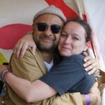 Samantha Morton Instagram – So good to meet up with old friends, wonderful friends @nightmaresonwax @glastofest 📸 @harry.holm