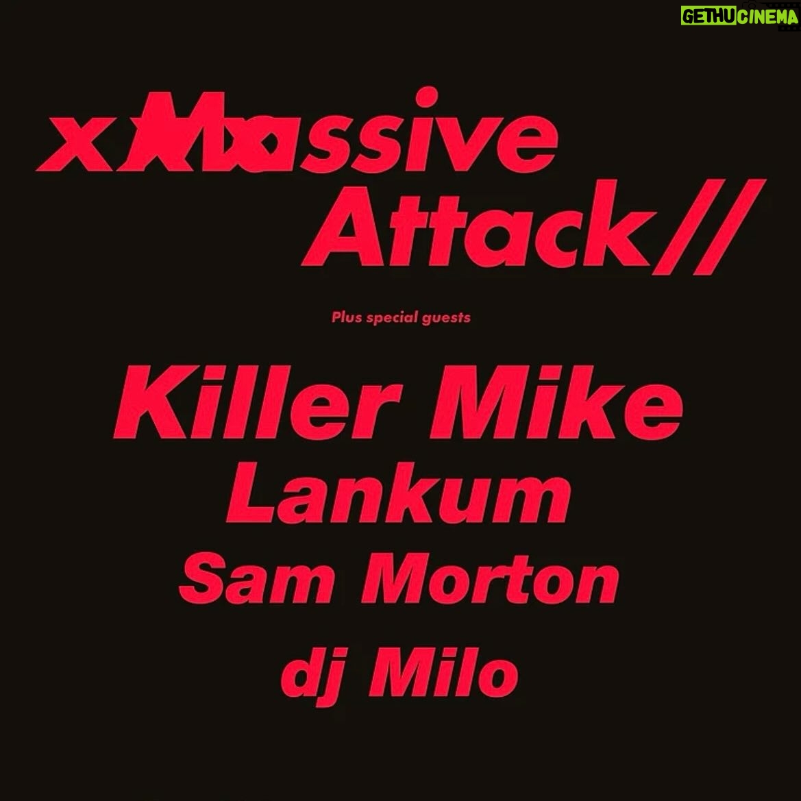 Samantha Morton Instagram - Honoured and excited to be on the bill with these amazing artists @killermike @lankumdublin @djmilojohnson Not to mention one of my favourites, one of the greatest and most important acts in history! @massiveattackofficial “The event will mark the culmination of 25 years of climate activism on the part of the band, and a first physical fruition of their collaboration with climate scientists and analysts.”
