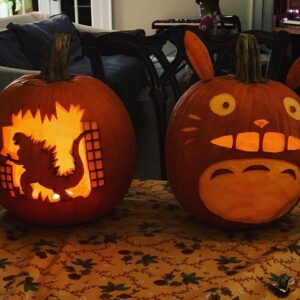 Samantha Morton Instagram - Happy Pumpkin day 🎃
From Godzilla and Totoro (Bit of a Japanese pop culture theme going on this year)

#Halloween
