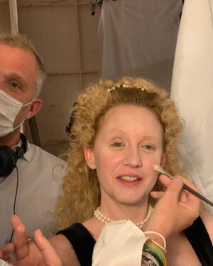 Samantha Morton Instagram - Absolute honour and a privilege to play Catherine and work alongside such a great cast. 
The best team too, #JustinHaythe, #ErwinStoff, #NickOHagan, #JohnBernard and my glorious Celeste. @serpentqueenstarz