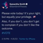 Samantha Smith Instagram - #vote!