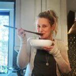 Samantha Smith Instagram - When your husband makes wooden spoons for a living you have many options and might choose to eat your soup like a weirdo 🥣🍅