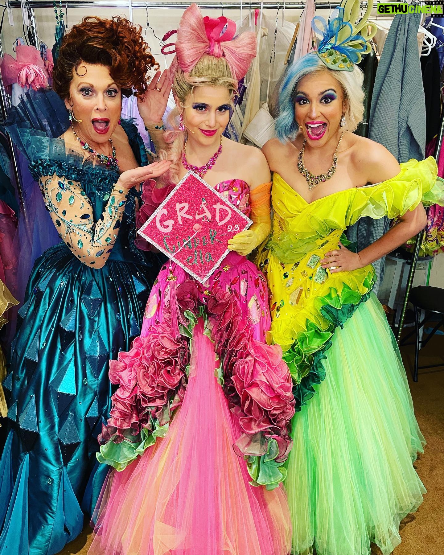 Sami Gayle - 3.1K Likes - When you miss your Wharton MBA graduation to be on Broadway, and the kindest, most incredible supporter of your show makes it so that you can have a graduation backstage instead. ❤️
Thank you, @brieleftwich , for this most stunning of grad caps in the style of @badcinderellabway ‘s logo. I cannot think of a more fitting way to commemorate a degree meant to develop and marry my creative and business perspectives.