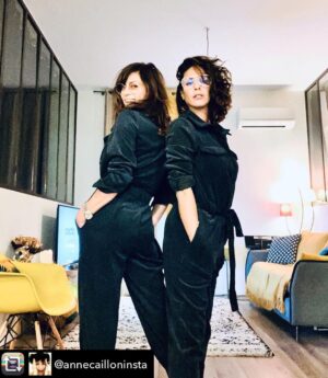 Samira Lachhab Instagram - The blues sisters🦋.... colloc d’amour ..🦋.. @annecailloninsta #BFF# @dna_tf1 @tf1