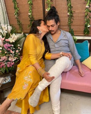 Sanah Kapur Instagram - He is my life, my heart and the most important thing in the world to me…my my baby, my cutest little thing, my everything…got married this week 💃🏽🥰😘😍🥳 and i still cant believe he is all grown up 🙈 

#Brother #MyThingy #Love #Forever #Bond #Family #Famjam #happiness #candid #momentslikethese #precious #nofilter #myeverything
