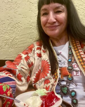 Sandra Cisneros Instagram - Jello in memory of my father at his favorite Texas establishment—Luby’s!  Today is the anniversary of my father’s transformation.