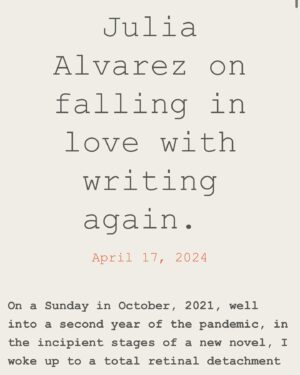 Sandra Cisneros Instagram - Love this piece from @writerjalvarez via @literaryhub in which she talks about losing her sight but not her vision ❤️ Gracias, Julia, for your words!