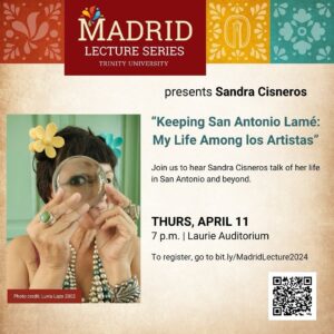 Sandra Cisneros Instagram - San Antonio! I will be at the Laurie Auditorium on Thursday, April 11 as part of the Madrid Lecture Series from Trinity University. Registration is free via the link in my bio. Join me as I reflect on my life among the artists in San Antonio ✨✨✨