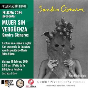 Sandra Cisneros Instagram - Repost from @librosquearman✨ Este viernes 16 de febrero en colaboración con FELISMA tendremos la visita de @officialsandracisneros que presentará Mujer sin vergüenza ✨📚 en la @bibliotecapublicasma 
Las cortesías las tendré en la librería 1 hr. antes el evento. Alta emoción ✨