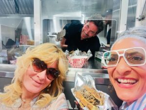 Sandra Lee Instagram - Lunch is served thank you Bradley Cooper and my wonderful friend Carla Hall. Best Philly cheesesteak ever ever. Amazing QVC age of possibility launch and Las Vegas more to come. Love, Sandra.