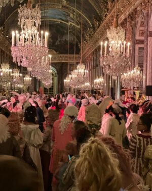 Sandra Lee Instagram - Versailles was spectacular, the ball is known as the Fetes Gallant - most Glorious event of the entire year.  My invitation, a small group of us were able to visit all the Private rooms and areas in the palace. We were invited into the bedrooms and the parlors, the dining rooms, sitting rooms, game rooms, and even the Majestic theater. We were able to view authentic dresses and even dance in the hall of mirrors which I called the Hall of chandeliers because I love them so much.
It was A incredible, words fail to describe. Every Gown and hairpiece better than the next. Even an exact replica of Louis the 14th attire when he made his appearance as the sun king.  The entry Courtyard was such fun and the back gardens glorious.
Tomorrow, I’m off to the antique market and then tomorrow night the Royal Opera for the final performance of the Ballet—-Giselle! Wowowowow! “THESE ARE THE MOMENTS”. Paris is Perfect - even in the Rain! Sending you much love from the city of love and lights. Sanderella For a Night!