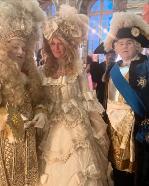 Sandra Lee Instagram - Versailles was spectacular, the ball is known as the Fetes Gallant - most Glorious event of the entire year.  My invitation, a small group of us were able to visit all the Private rooms and areas in the palace. We were invited into the bedrooms and the parlors, the dining rooms, sitting rooms, game rooms, and even the Majestic theater. We were able to view authentic dresses and even dance in the hall of mirrors which I called the Hall of chandeliers because I love them so much.
It was A incredible, words fail to describe. Every Gown and hairpiece better than the next. Even an exact replica of Louis the 14th attire when he made his appearance as the sun king.  The entry Courtyard was such fun and the back gardens glorious.
Tomorrow, I’m off to the antique market and then tomorrow night the Royal Opera for the final performance of the Ballet—-Giselle! Wowowowow! “THESE ARE THE MOMENTS”. Paris is Perfect - even in the Rain! Sending you much love from the city of love and lights. Sanderella For a Night!