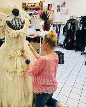 Sandra Lee Instagram - Versailles Versailles Versailles what can I say, I get to go to the most extravagant Ball at Versailles you have ever seen. As promised here are new pictures from Paris - yesterday I spent hours on my knees sewing, tacking, hot glueing, and quick stitching my vintage cream ball gown (an old 1950s wedding dress) into a masterpiece fit for Monday nights famed Versailles Ball. The Fete is an annual event that takes place throughout Versailles rooms, but mainly in the Grand Hall of Mirrors and Majestic Gardens. The procession begins at 6 PM with the last evenings spectacular taking place at midnight. The fairytale night beginning with the Grand Versailles courtyard cocktail reception, followed by a most enchanting seated dinner, then it’s ballroom dancing in the hall of mirrors (which I like to call the hall of chandeliers), and concludes with a champagne toast and fireworks display in Versailles incredibly gorgeous gardens overlooking the lake. I’ve been captivated by Versailles ever since I saw Kate Winslet’s amazing performance in the story that followed the woman who created the Marie Antoinette Waterfall Gardens. My Ever Sweet friend Maxine runs events at Versailles and was kind enough to include me. It’s sure to be an unforgettable night and the gown must be Perfection, so I’m creating it myself. I wish you could all come and I’ll be sure to send pictures so you will be included from wherever you are. Please do let me know which ones are your favorite. Happy happy weekend. Love Always Sandra Lee a.k.a. Aunt Sandy-AKA Sanderella for a night. XoSL