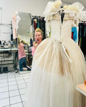 Sandra Lee Instagram - Versailles Versailles Versailles what can I say, I get to go to the most extravagant Ball at Versailles you have ever seen. As promised here are new pictures from Paris - yesterday I spent hours on my knees sewing, tacking, hot glueing, and quick stitching my vintage cream ball gown (an old 1950s wedding dress) into a masterpiece fit for Monday nights famed Versailles Ball. The Fete is an annual event that takes place throughout Versailles rooms, but mainly in the Grand Hall of Mirrors and Majestic Gardens. The procession begins at 6 PM with the last evenings spectacular taking place at midnight. The fairytale night beginning with the Grand Versailles courtyard cocktail reception, followed by a most enchanting seated dinner, then it’s ballroom dancing in the hall of mirrors (which I like to call the hall of chandeliers), and concludes with a champagne toast and fireworks display in Versailles incredibly gorgeous gardens overlooking the lake. I’ve been captivated by Versailles ever since I saw Kate Winslet’s amazing performance in the story that followed the woman who created the Marie Antoinette Waterfall Gardens. My Ever Sweet friend Maxine runs events at Versailles and was kind enough to include me. It’s sure to be an unforgettable night and the gown must be Perfection, so I’m creating it myself. I wish you could all come and I’ll be sure to send pictures so you will be included from wherever you are. Please do let me know which ones are your favorite. Happy happy weekend. Love Always Sandra Lee a.k.a. Aunt Sandy-AKA Sanderella for a night. XoSL