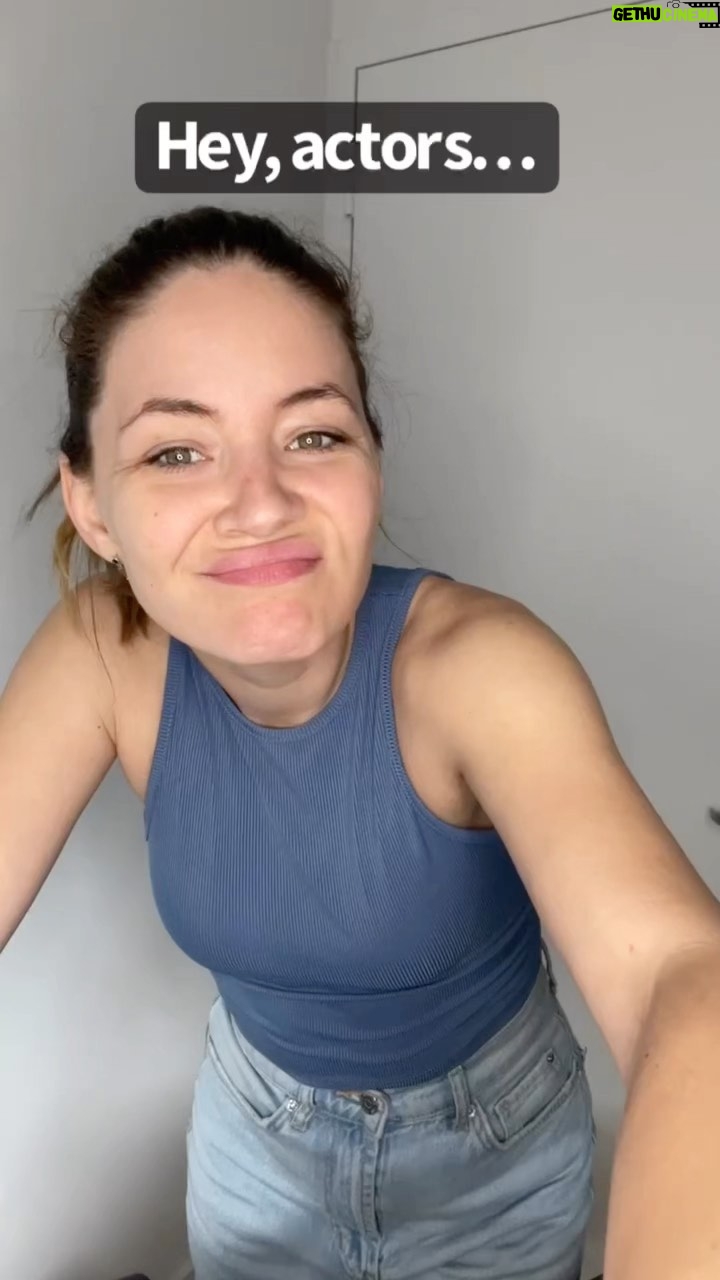 Sandra Mae Frank - 5.4K Likes - Who hates doing slate? 😂😭
(Slate means introduction before doing the scene, so simple yet so complex 😭)
#Actors #SelfTape #Slate
Sandra Mae in front of a plain white background, wearing blue crop top with light blue jeans, hair pulled back with asymmetrical silver earrings.