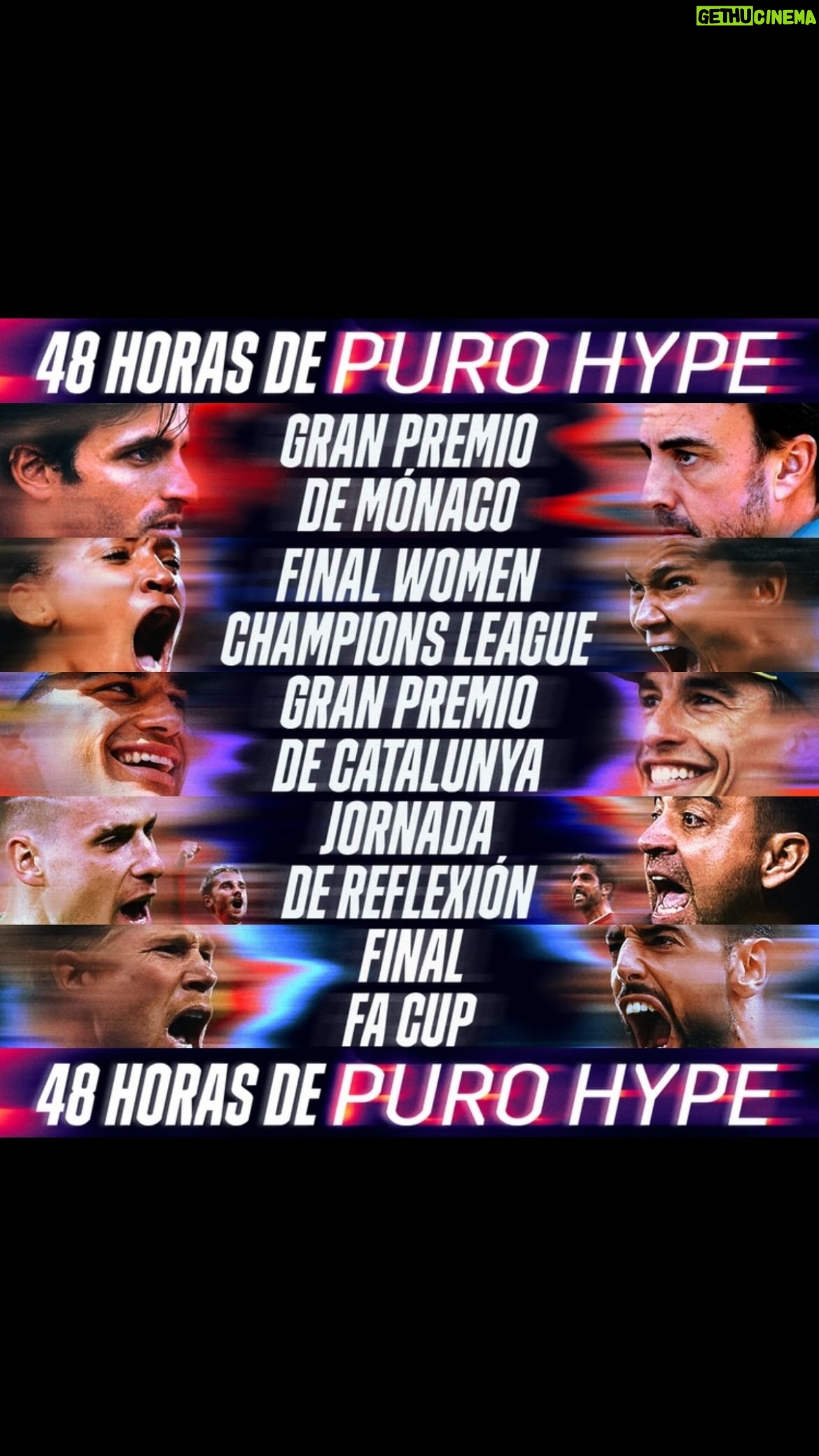 Sandra Díaz Arcas Instagram - Le paso el móvil al equipazo que va a vivir 48 horas de PURO HYPE en DAZN 🔥🔥 🏎️ F1 con el GP de Mónaco 🏍️ MotoGP con el GP de Catalunya 🏆 Finales de la UWCL y FA Cup 🔥 ¡Y el desenlace de LALIGA! 💥