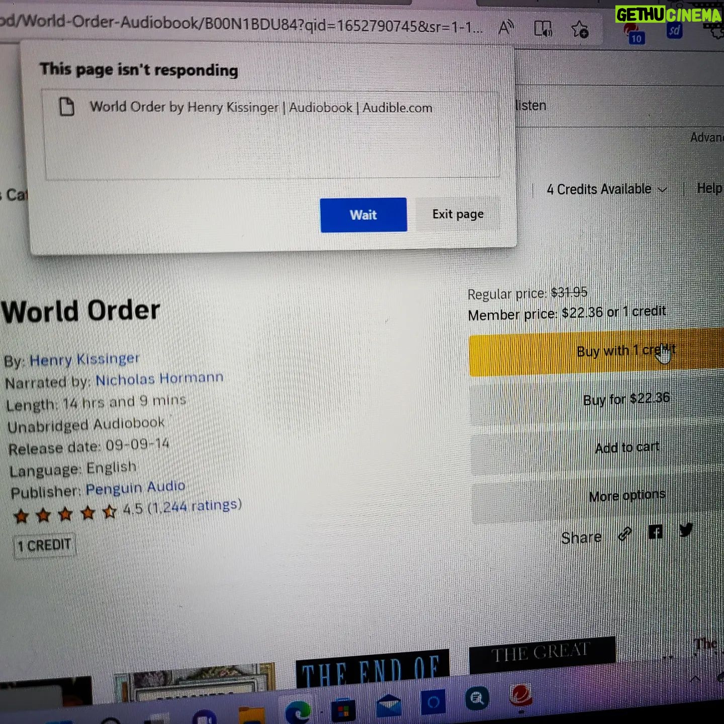 Sandra Rosko - 2K Likes - Hey @amazon ! Why won't #worldorder by @henry_kissinger.1 load on to my @audible account so I can listen to it without actually paying for it? The least he can do for another #uselesseater 😘🤣 #lifegoals
