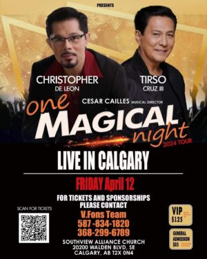 Sandy Andolong Instagram - “One Magical Night” shows of Christopher de Leon & Tirso Cruz III in Canada🎶🎵🎤🎹💃🕺 April 12 Calgary, Alberta / April 13 Red Deer, Alberta / April 19 Winnipeg / April 20 Toronto  @berceenterprises