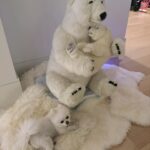 Sanela Diana Jenkins Instagram - Where is pearl lol we couldn’t find her for an hour before party till we realized she has decided to become part of decor and she thinks she is a member of polar bear family lol
