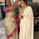 Sangeetha V Instagram - Happy Mother's day to my Amma and all Amma around the world 🌎❤️❤️ Thank you @maayol_sarees for the wonderful collections 💓💓 Jewel : @fineshinejewels Mua: @miss_pretty_makeoverartist #motherhood #mothersday #happymothersday