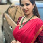 Sangeetha V Instagram - A red dress with beautiful jewelry can make even a shy demure girl feel like a powerful feminine ❤️❤️❤️❤️❤️❤️ . . Jewelry by @kabijewellery
