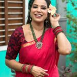 Sangeetha V Instagram - A red dress with beautiful jewelry can make even a shy demure girl feel like a powerful feminine ❤️❤️❤️❤️❤️❤️ . . Jewelry by @kabijewellery