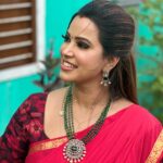 Sangeetha V Instagram - A red dress with beautiful jewelry can make even a shy demure girl feel like a powerful feminine ❤️❤️❤️❤️❤️❤️ . . Jewelry by @kabijewellery