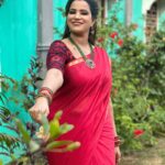 Sangeetha V Instagram - A red dress with beautiful jewelry can make even a shy demure girl feel like a powerful feminine ❤️❤️❤️❤️❤️❤️ . . Jewelry by @kabijewellery