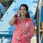 Sangeetha V Instagram - ஜொலித்த தருணம் 💝💝💝 Saree 💗 🩷🩷🩷🩷🩷🩷 Designer costume from sreedevi designers Coimbatore
