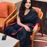 Saniya Babu Instagram - Black Saree - A Timeless Sophistication 📸 @hijaz_abdul_kader #trending #saree #black #instatrend